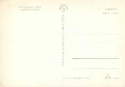 Brandenburg/Havel — Katharinenkirche — Graphokopie H. Sander KG, Berlin — Rewers