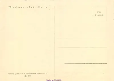 Chalé nevado — montanhas nevadas — Wiechmann, n° 368 — Verso