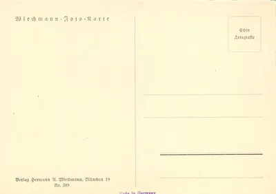 Winterwald — floresta de inverno — Hermann A. Wiechmann, n° 389 — Verso