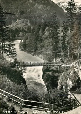 Füssen im Allgäu — Lechfall mit Maxsteg
