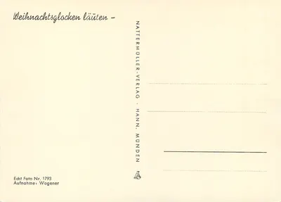 Widok dzwonów Bożego Narodzenia — Nattermüller-Verlag, Hann. Münden — Rewers