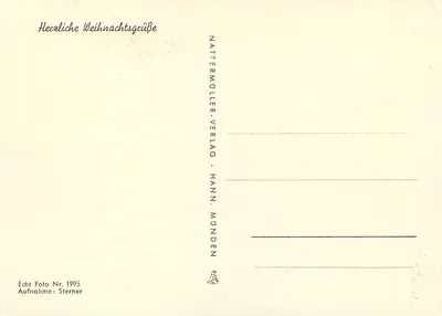 Igreja de Munden — vista invernal nevada — Nattermuller-Verlag, Hann. Münden, n° 1995 — Verso
