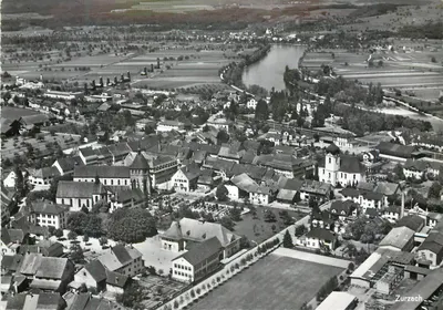 Zurzach — vista aérea — Verlag Papeterie W. Kalt