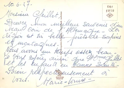Bilhete postal moderno Berchtesgaden com Watzmann — Verso
