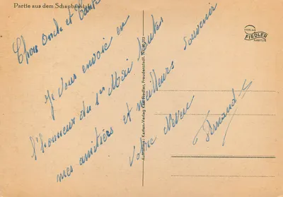 Schwarzmaldhäuser — vista do vilarejo — Fiedler, Freudenstadt — Verso