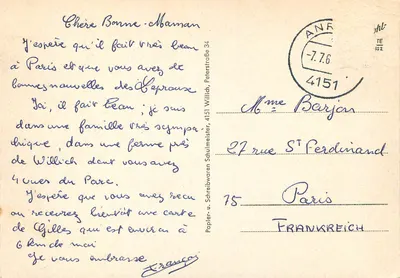 Willich-Volkspark — parque com lagos e cisnes — editor Papier- u. Schreibwaren Schulmeister — Verso
