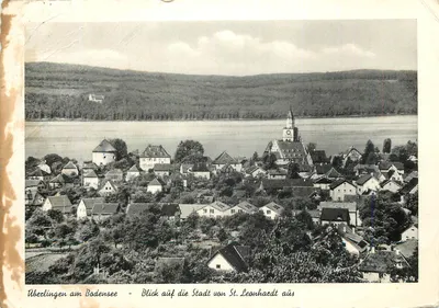 Bilhete postal moderno Ueberlingen am Bodensee Cidade de São Leão-Hardt