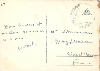 Bilhete postal moderno Ueberlingen am Bodensee Cidade de São Leão-Hardt — Verso