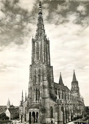 Münster (Catedral) em Ulm — maior campanário do mundo (161 m) — Franckh Ansichtskarten, n° 24943/125