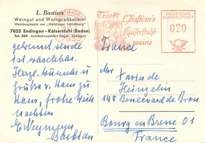Ruínas de Lichteneck — Hecklingen — L. Bastian — Verso
