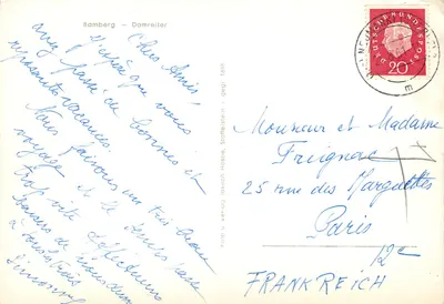 Estatua equestre — Bamberg — editor Joseph Hospe, n° série 1898 — Verso