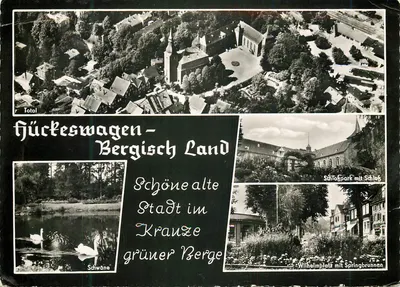 Hückeswagen - Bergisch Land — Linda cidade antiga nos verdes montes — editor Sprenger, n° 2541