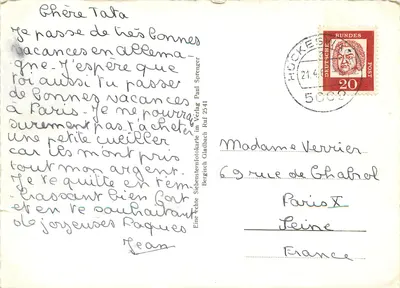Hückeswagen - Bergisch Land — Linda cidade antiga nos verdes montes — editor Sprenger, n° 2541 — Verso