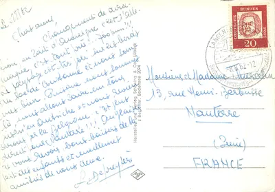 Langenargen am Bodensee — widok panoramiczny — z.Besteller und Verlag Schöning & Co. Lübeck 2094 — Rewers
