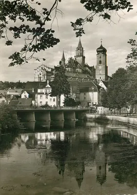 Sigmaringen — vista do castelo e do rio — Verlag Otto Saible KG