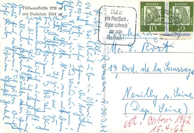 Türlwandhütte 1715 m — com o Dachstein 3004 m — editor não visível — Verso