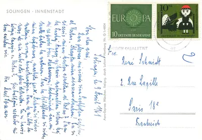 Solingen - Innenstadt — vista aérea — editor não visível — Verso