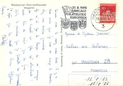 Hannover-Herrenhausen — Berggarten — Kunstverlag H. Lukow, n°27 — Verso