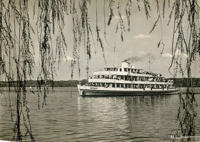 M.S. Seeshaupt — navio a vapor em um lago — editor Foto-Verlag Zannantonio, Starnberg