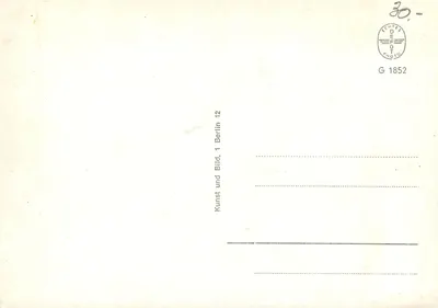Berlin, an der Bernauer Straße — muro de concreto e arame farpado — editor Kunst und Bild, 1 Berlin 12 — Verso