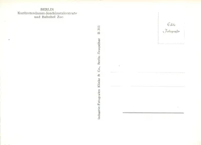 Berlin — lotniczy widok miasta — wydawca Edite & Co. — Rewers