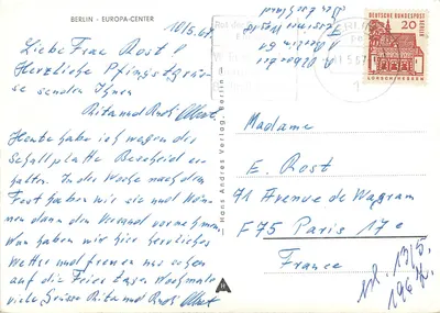 Haus der Nationen — Berlim — editor Hans Andres Verlag — Verso