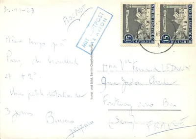 Berlin — Four-Sector City — Publisher Kunst und Bild, Berlin-Charlottenburg — Back