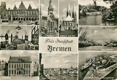 Bremen — Freie Hansestadt Bremen — colagens de locais e monumentos