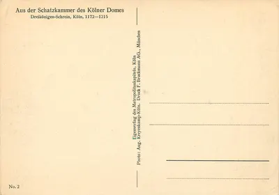 Dreikönigen-Schrein — Colônia, 1172-1215 — Eigenverlag des Metropolitankapitels, Colônia — Verso