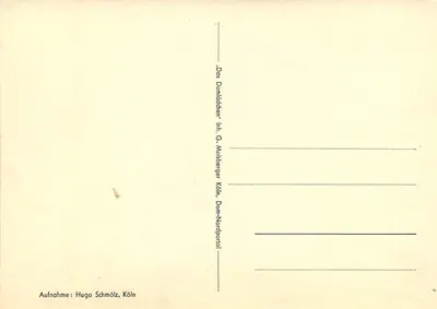 Katedry Kölne — Piękno gotyki — Hugo Schmölz, Kölne — Rewers