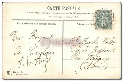 Bukiet fiołków — Przyjaźń, miłość, uczucie — K. F. Wydawcy, Paryż, seria 1867 — Rewers