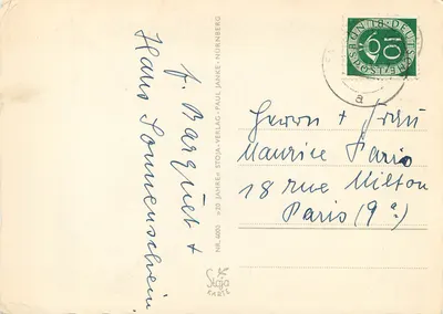 Dzwonki i zimowy krajobraz — Stojaja-Verlag, Nürnberg, n° 4003 — Rewers
