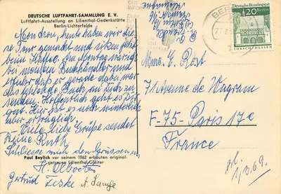 Paul Beylich — seu globo original — Deutsche Luftfahrt-Sammlung E.V. — Verso