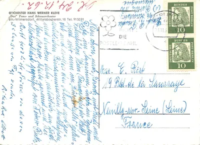 Orkiestra Hans Werner Kleve — Sceniczna Pokaz — Köl, Monachium, Hamburg, Berlin — Rewers