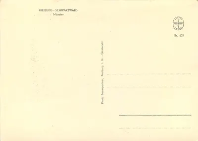 Freiburg - Münster — wyd. Photo Baumgartner, nr 621 — Rewers