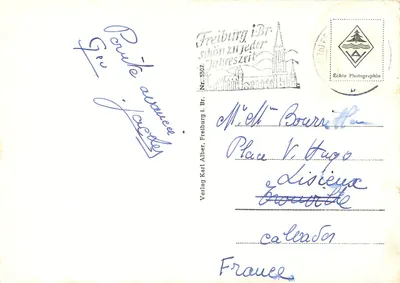 Freiburg i. Br. Martinstor — Wieża zegarowa — Wydawnictwo Karl Alber — Rewers