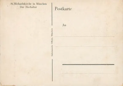 St. Michael — Der Hochaltar — Salesianische Offizin, München — Rewers