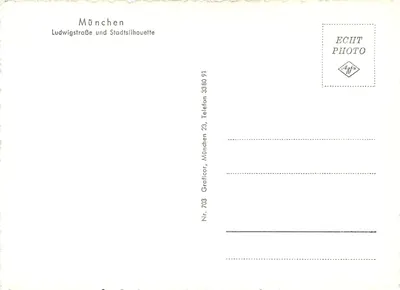 Munich — panoramowy widok miasta — ECHT PHOTO, nr 703 — Rewers