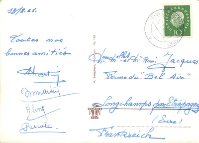 München, Maximilianeum — widok budynku i mostu — wydawca Clengauer Nr. 148 — Rewers