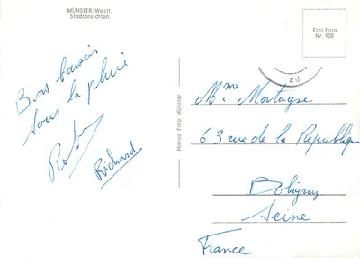 Münster/Westf. — Panoramiczny widok miasta — Hansa Foto Münster, nr 908 — Rewers
