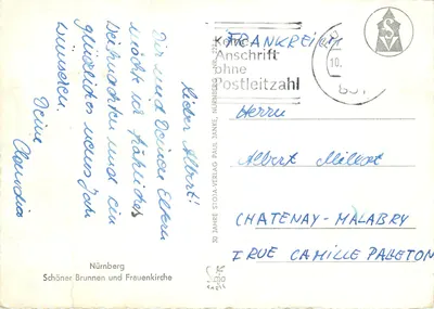 Nuremberg — Schöner Brunnen und Frauenkirche — Stoa-Verlag — Verso