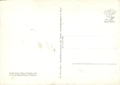 BONN — Nowe Miastowe Teatr — widok nocny — Echt Foto, Niederdollendorf b. Bonn — Rewers