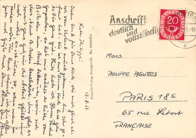 Stuttgart, Anlagensee z Teatrem Narodowym — Franckh-Verlag, Nr. 20402/67 — Rewers