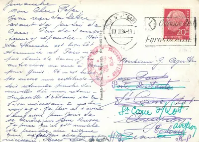 Stuttgart. Lago Anlagensee com Teatro Estatal — Frankh-Verlag, Stuttgart-O, n° 20462 — Verso
