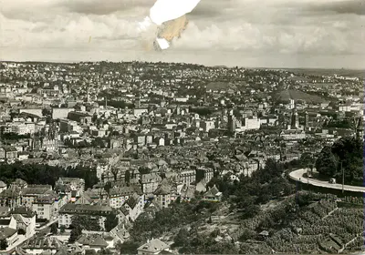 Bilhete postal moderno Vista da nova Weinsteige Stuttgart