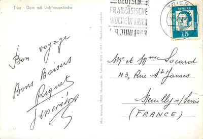 Trier - Dom com Liebfrauenkirche — editor Max Weiland, n° 4381 — Verso