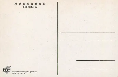 Nuremberg — Henkersteg — DFW — Verso