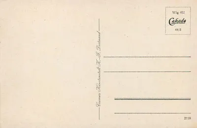 Weilburg-Lahn. Castelo com Ponte sobre a Lahn — editor Cekade, n° 2718 — Verso