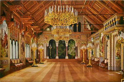 Schloss Neuschwanstein — Sängersaal (Sala de Canto) — Verlag M. Herpich & Sohn, München, Nr. 766