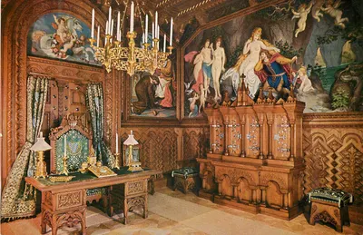 Schloss Neuschwanstein — Sala de trabalho no Venusberg — Tannhäuser & Sohn, München, Nr. 754